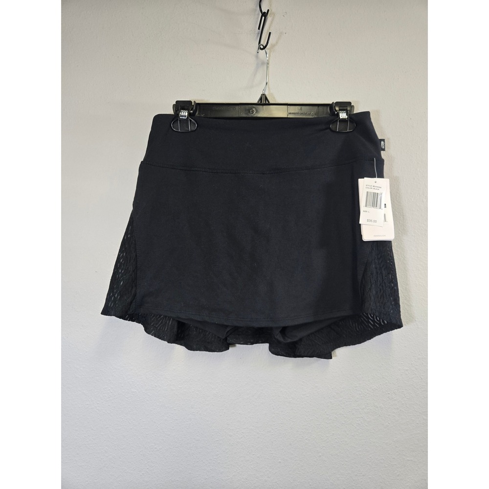 Marika Mckenna Active Performance Mesh Back Pleated Athletic Skort Black Large